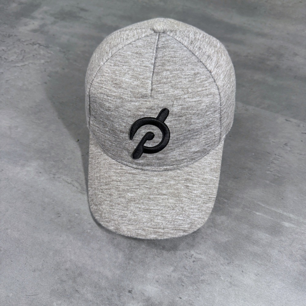 Peloton Snapback‎ Hat Gray Black Cycling Running Gym Ironman Marathon Bodybuild